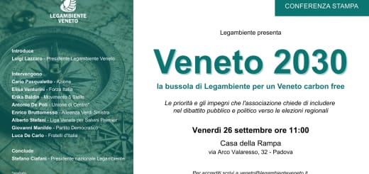 Legambiente lancia “Veneto 2030”: una “Bussola” per il futuro sostenibile della regione
